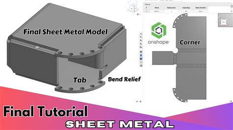 onshape sheet metal give three parts|simple sheet metal drawings.